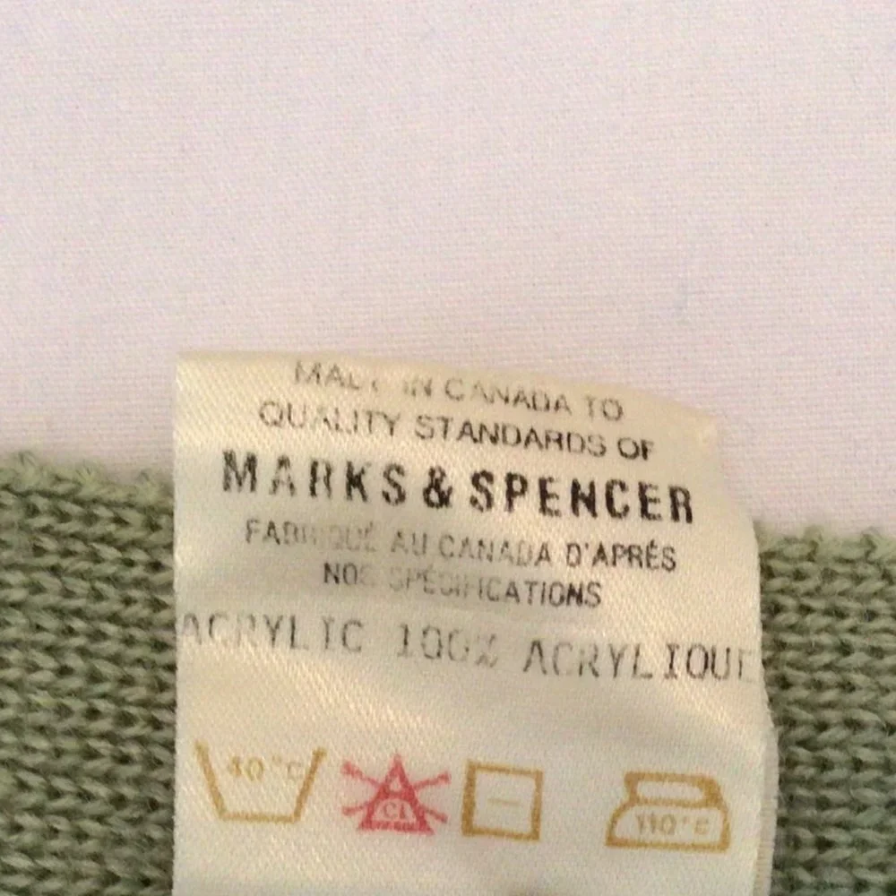 St Michael - Green crocheted look cardigan sweater - Picture 9 of 10